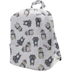 Cute Seamless Pattern With Koala Panda Bear Zip Up Backpack by Wegoenart