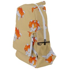 Gold Fish Seamless Pattern Background Travelers  Backpack by Wegoenart