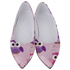 Seamless Cute Colourfull Owl Kids Pattern Women s Low Heels by Wegoenart