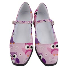 Seamless Cute Colourfull Owl Kids Pattern Women s Mary Jane Shoes by Wegoenart
