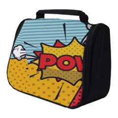 Pow Word Pop Art Style Expression Vector Full Print Travel Pouch (small) by Wegoenart