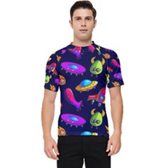 Space Pattern Men s Short Sleeve Rash Guard by Wegoenart