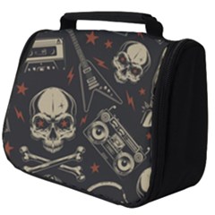 Grunge Seamless Pattern With Skulls Full Print Travel Pouch (big) by Wegoenart