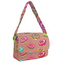 Doughnut Doodle Colorful Seamless Pattern Courier Bag by Wegoenart