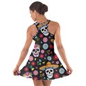 Day Dead Skull With Floral Ornament Flower Seamless Pattern Cotton Racerback Dress View2