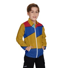 Dotted Colors Background Pop Art Style Vector Kids  Windbreaker by Wegoenart