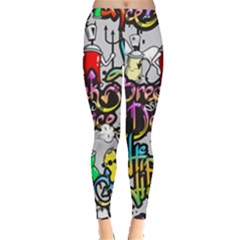 Hip Hop Background Leggings  by Wegoenart