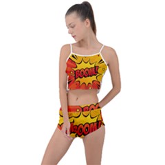 Explosion Boom Pop Art Style Summer Cropped Co-ord Set