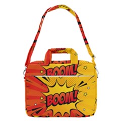 Explosion Boom Pop Art Style Macbook Pro 16  Shoulder Laptop Bag by Wegoenart
