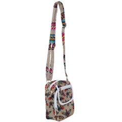 Tattoos Colorful Seamless Pattern Shoulder Strap Belt Bag by Wegoenart