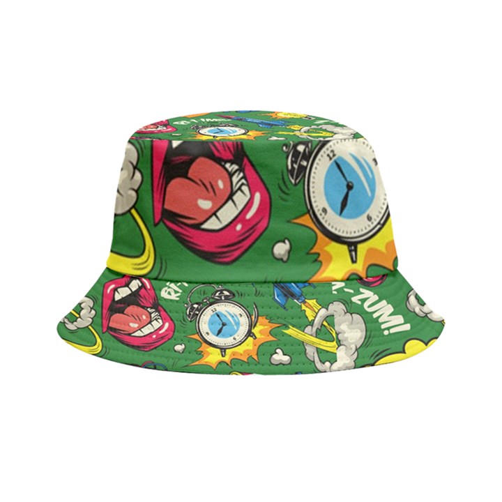 Pop Art Colorful Seamless Pattern Inside Out Bucket Hat