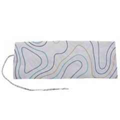 Abstract Colorful Topographic Map Design Vector Roll Up Canvas Pencil Holder (s)