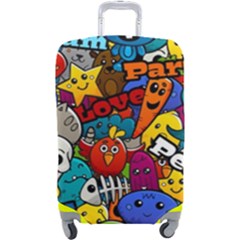 Graffiti Characters Seamless Pattern Luggage Cover (large) by Wegoenart