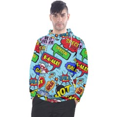 Comic Bubbles Seamless Pattern Men s Pullover Hoodie by Wegoenart