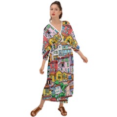 Menton Old Town France Grecian Style  Maxi Dress