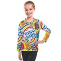 Colorful City Life Horizontal Seamless Pattern Urban City Kids  Long Mesh Tee View1