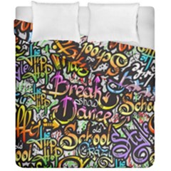 Graffiti Word Seamless Pattern Duvet Cover Double Side (california King Size) by Wegoenart