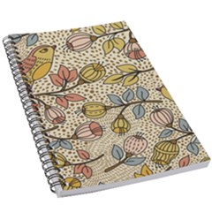 Seamless Pattern With Flower Bird 5 5  X 8 5  Notebook