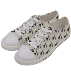Minimalist Fall Of Leaves Women s Low Top Canvas Sneakers by ConteMonfrey