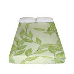 Watercolor Leaves On The Wall  Fitted Sheet (full/ Double Size) by ConteMonfrey