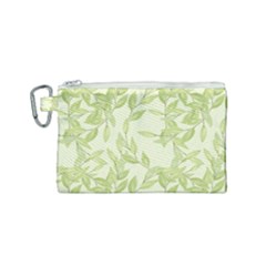 Watercolor Leaves On The Wall  Canvas Cosmetic Bag (small) by ConteMonfrey