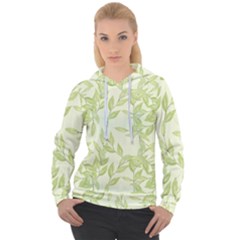 Watercolor Leaves On The Wall  Women s Overhead Hoodie by ConteMonfrey