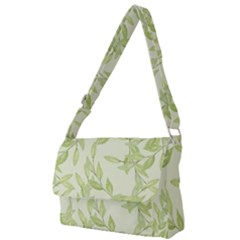 Watercolor Leaves On The Wall  Full Print Messenger Bag (s) by ConteMonfrey