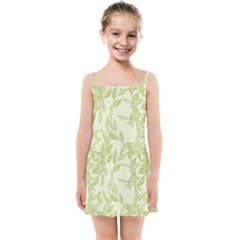 Watercolor Leaves On The Wall  Kids  Summer Sun Dress by ConteMonfrey