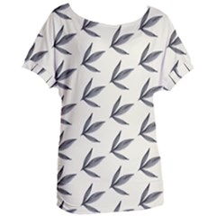 Minimalist Leaves Women s Oversized Tee by ConteMonfrey