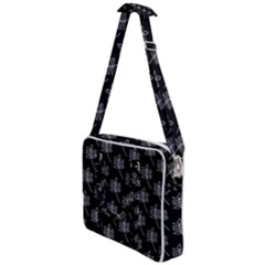 Black Cute Leaves Cross Body Office Bag by ConteMonfrey