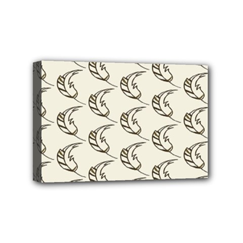 Cute Leaves Draw Mini Canvas 6  X 4  (stretched) by ConteMonfrey