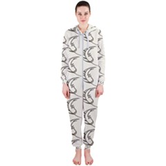 Cute Leaves Draw Hooded Jumpsuit (ladies) by ConteMonfrey