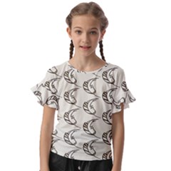 Cute Leaves Draw Kids  Cut Out Flutter Sleeves by ConteMonfrey