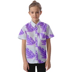 Cute Lavanda Blue Kids  Short Sleeve Shirt by ConteMonfrey