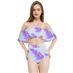 Cute Lavanda Blue Halter Flowy Bikini Set  by ConteMonfrey