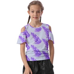 Cute Lavanda Blue Kids  Butterfly Cutout Tee by ConteMonfrey