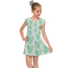 Watercolor Seaweed Kids  Cap Sleeve Dress by ConteMonfrey