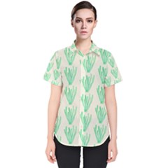 Watercolor Seaweed Women s Short Sleeve Shirt