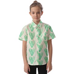 Watercolor Seaweed Kids  Short Sleeve Shirt by ConteMonfrey