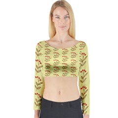 Yellow Fresh Spring Hope Long Sleeve Crop Top by ConteMonfrey