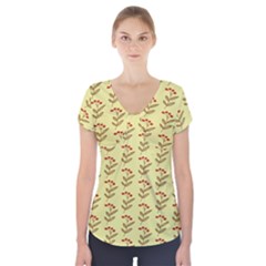 Yellow Fresh Spring Hope Short Sleeve Front Detail Top by ConteMonfrey