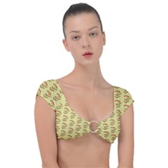 Yellow Fresh Spring Hope Cap Sleeve Ring Bikini Top by ConteMonfrey