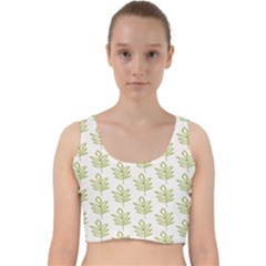 Autumn Leaves Gray Velvet Racer Back Crop Top by ConteMonfrey