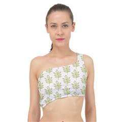 Autumn Leaves Gray Spliced Up Bikini Top  by ConteMonfrey