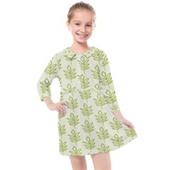 Autumn Leaves Kids  Quarter Sleeve Shirt Dress by ConteMonfrey