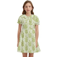 Autumn Leaves Kids  Bow Tie Puff Sleeve Dress by ConteMonfrey