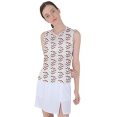 White Fresh Spring Hope Women s Sleeveless Sports Top by ConteMonfrey