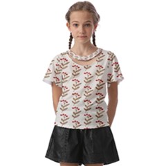 White Fresh Spring Hope Kids  Front Cut Tee by ConteMonfrey