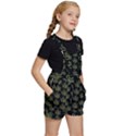 Autumn Leaves Black Kids  Short Overalls View3