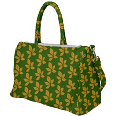 Orange Leaves Green Duffel Travel Bag by ConteMonfrey